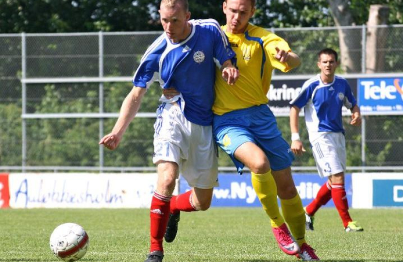 Jeremy keeping possession